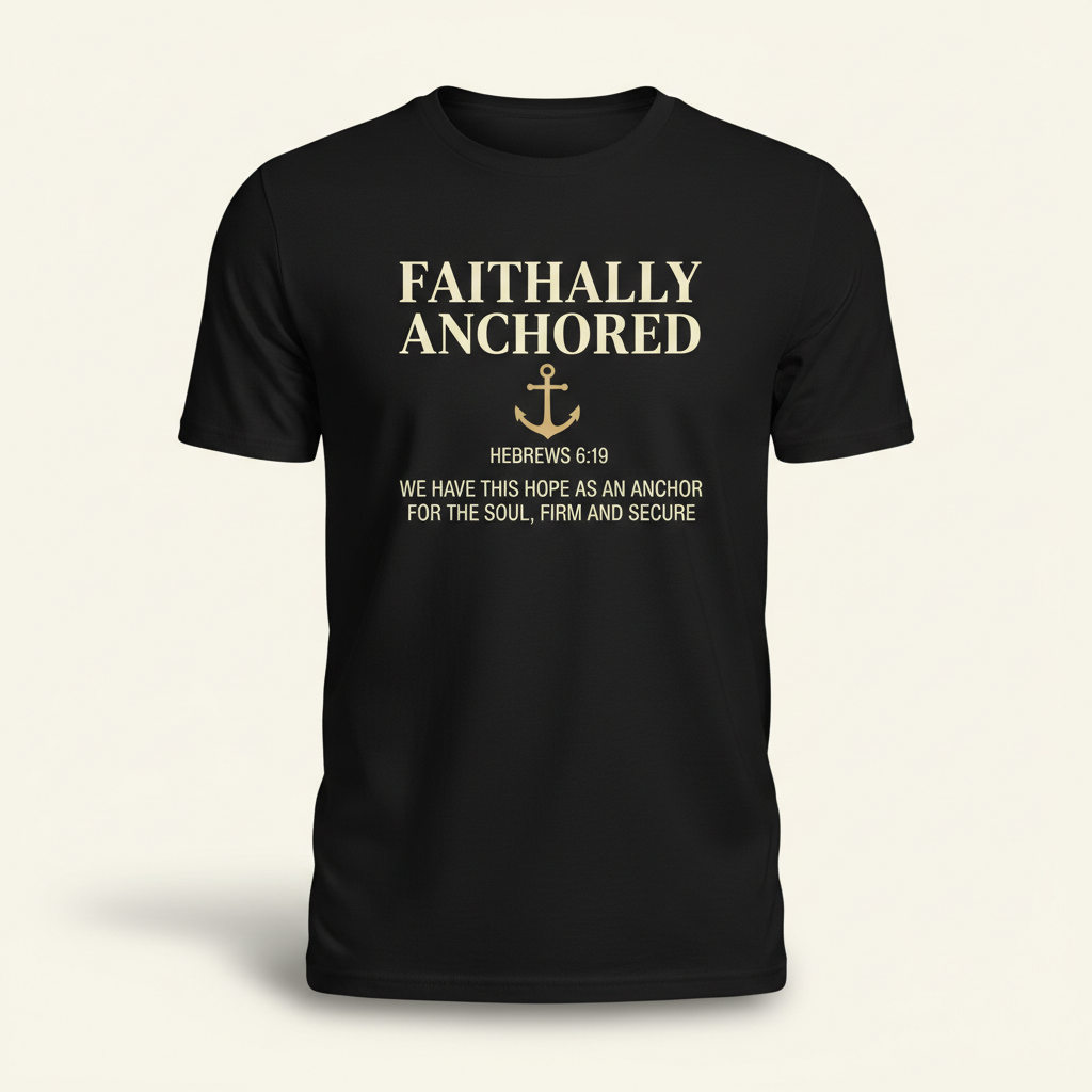 Faithfully Anchored men’s T-shirt mockup