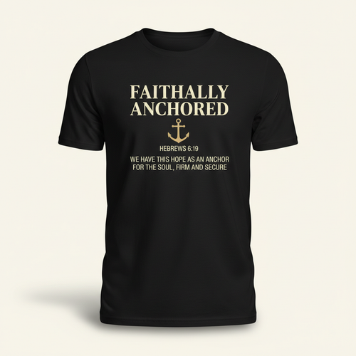 Faithfully Anchored men’s T-shirt mockup